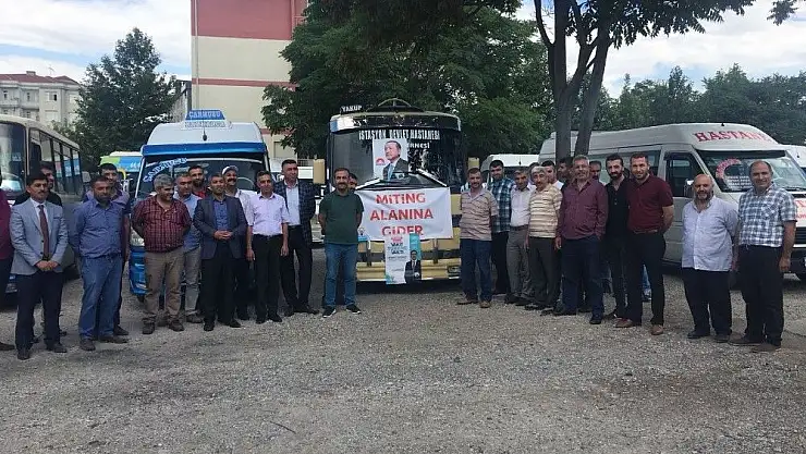 'Cumhurbaşkanı Erdoğan´ın mitingine minibüsçülerden destek'