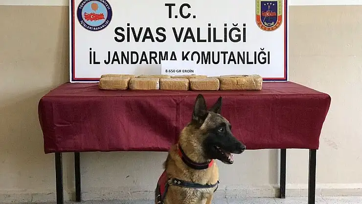 'Sivas´ta 8 kilo 650 gram eroin ele geçirildi'