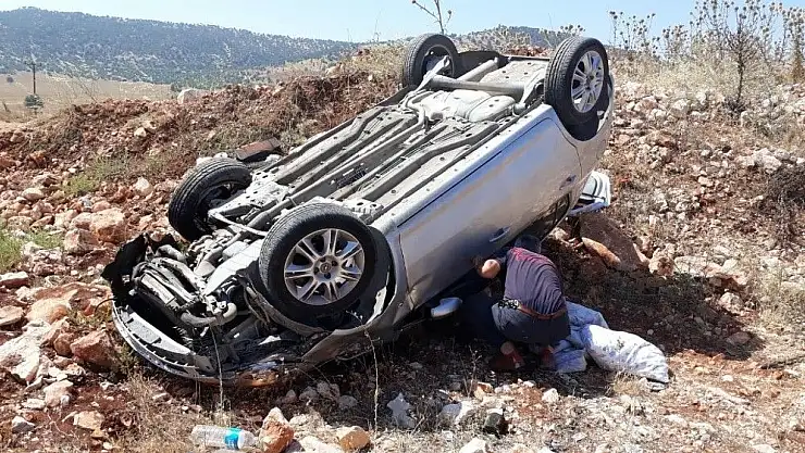 'Mıcıra kapılan otomobil takla attı: 1 yaralı'