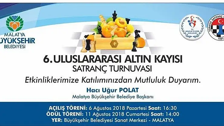 '6. Uluslararası Altın Kayısı Satranç Turnuvası'