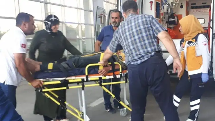 'Yüksekten düşen inşaat işçisi yaralandı'