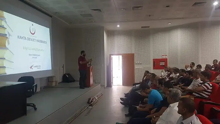 'Sağlık personeline bilgi güvenliği eğitimi verildi'