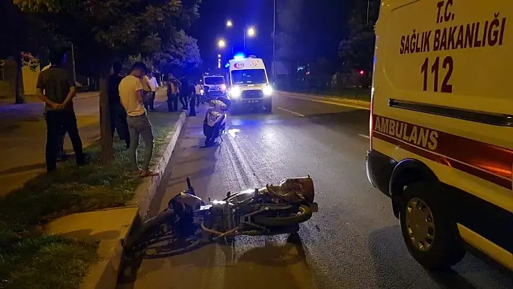 'Motosiklet sürücüsü yaralandı'