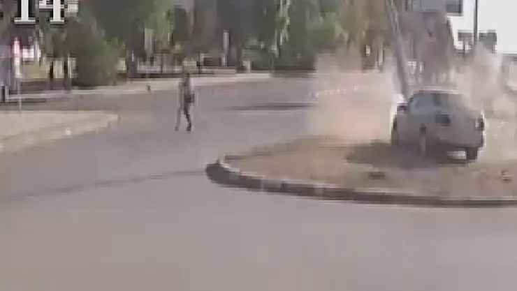 'Beton direğin altında kalmaktan son anda kurtuldu'