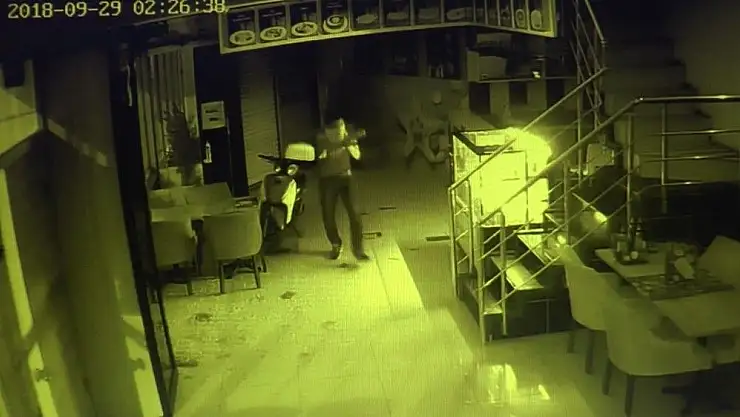 'Pişkin hırsızdan güvenlik kameralarına hareket'