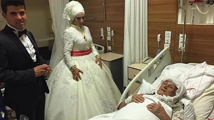 'Gelin ve damatlıkla önce hastaneye, sonra düğün salonuna gittiler'