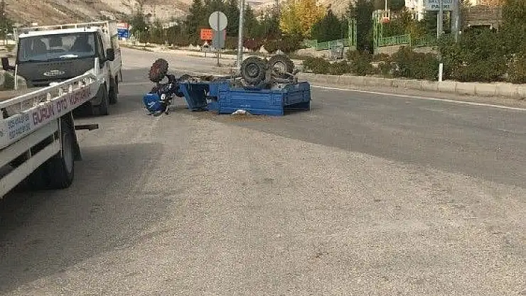 'Takla atan çapa motorunun sürücüsü yaralandı'