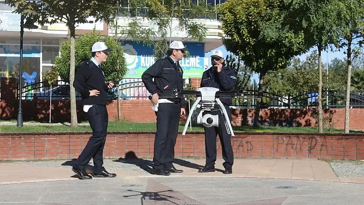 'Adıyaman´da drone ile trafik uygulaması yapıldı'