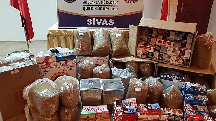 'Sivas´ta 163 kilo kaçak tütün ele geçirildi'
