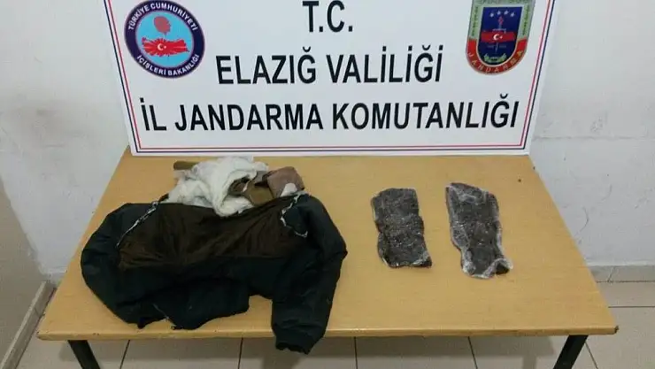 'Mont astarında 2 kilo esrar ele geçirildi'