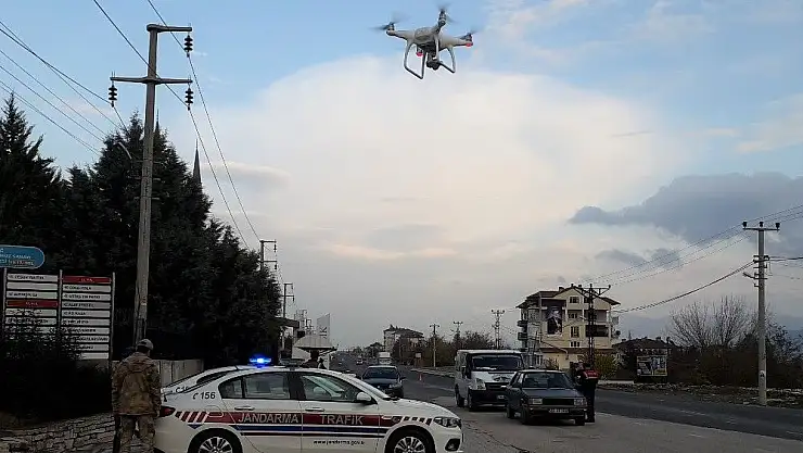 'Jandarmadan ''Uçangöz'' ile denetim'