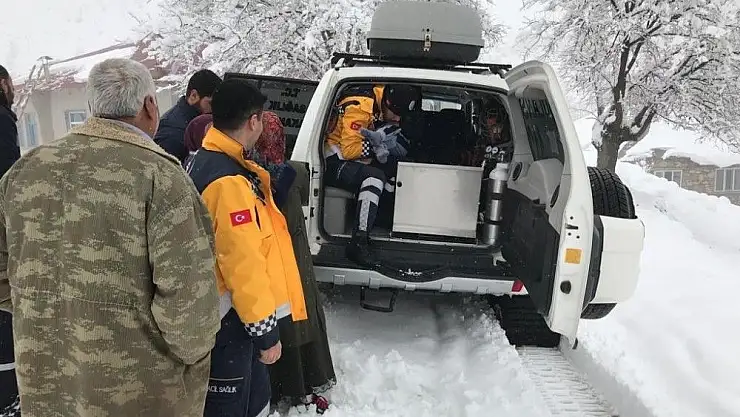 'Paletli ambulans kar nedeniyle hastaya güçlükle ulaştı'