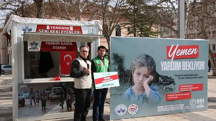 'Elazığ´da Yemen´e 350 bin TL yardım'