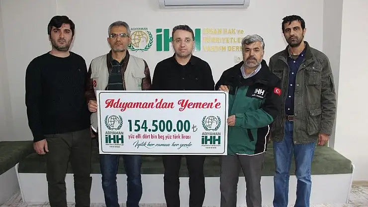 'Adıyaman´dan Yemen´e 154 bin 500 TL destek'