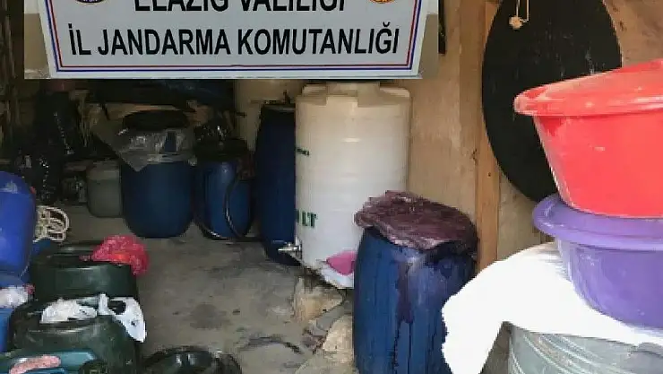 'Elazığ´da 450 litre kaçak üretilen içki ele geçirildi'