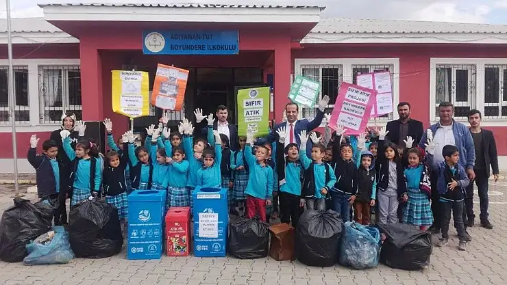 'Köy okulundan  `Sıfır Atık´ Projesine destek'