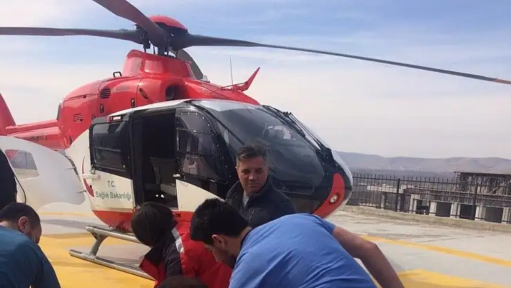 'Beyninde ödem oluşan hasta, ambulans helikopterle sevk edildi'