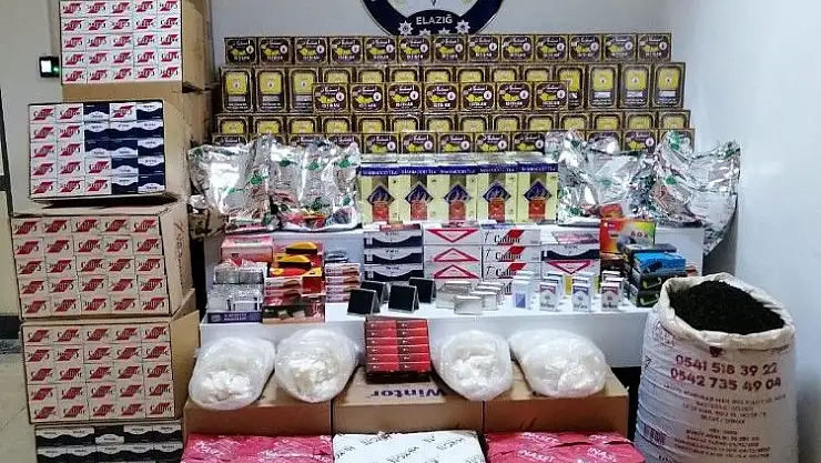 'Elazığ´da çok miktarda kaçak ürün ele geçirildi'