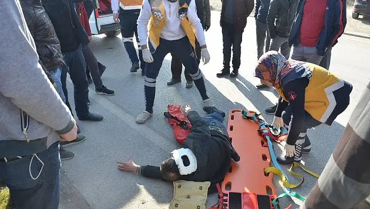 'Otomobilin çarptığı bisikletli yaralandı'