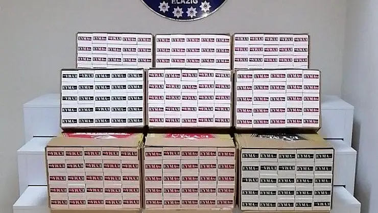 'Elazığ´da 100 bin adet makaron ele geçirildi'