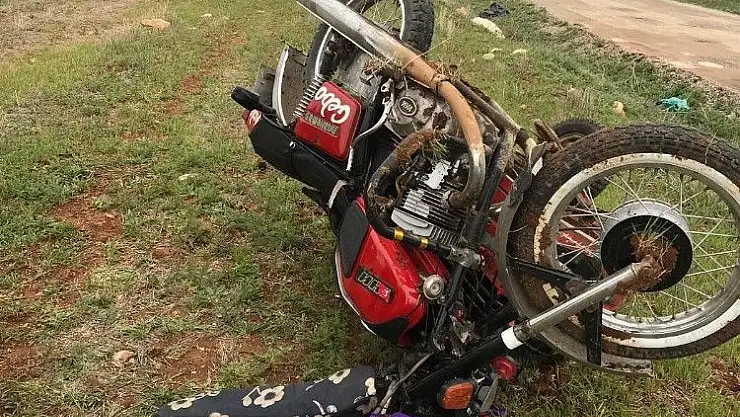 'Devrilen motosikletin sürücüsü ağır yaralandı'