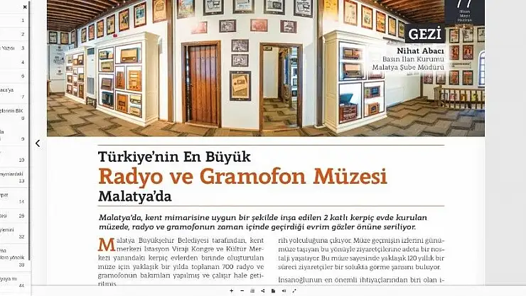 'Türkiye´nin en büyük Radyo ve Gramofon Müzesi  BİK Dergisinde'