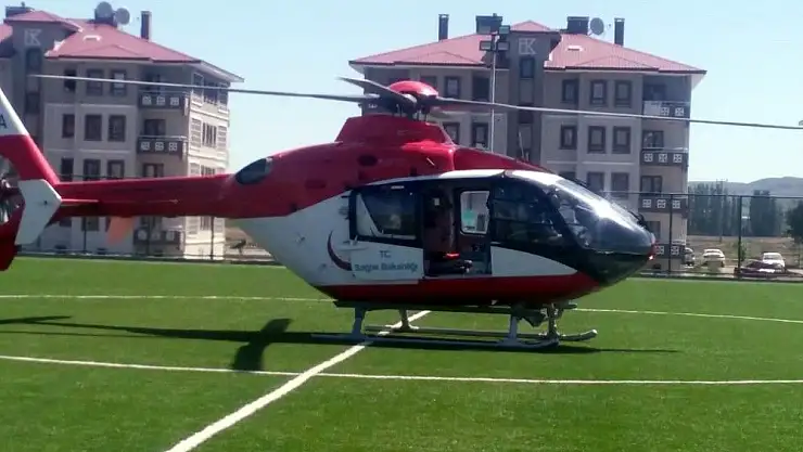 'Ağır yaralı ambulans helikopterle hastaneye sevk edildi'