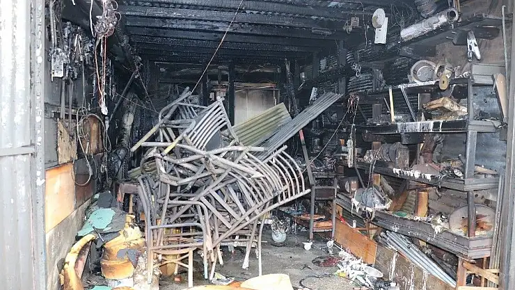 'Sivas´ta garajda korkutan yangın'