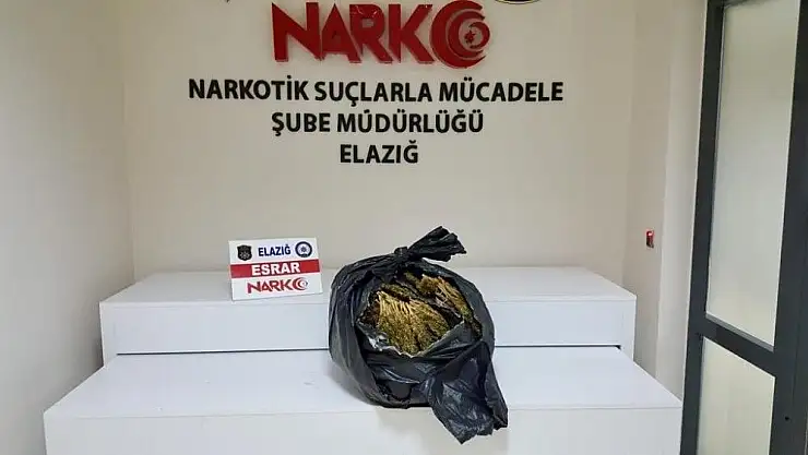 'Elazığ´da huzur uygulamasında 9,5 kilo esrar ele geçirildi'