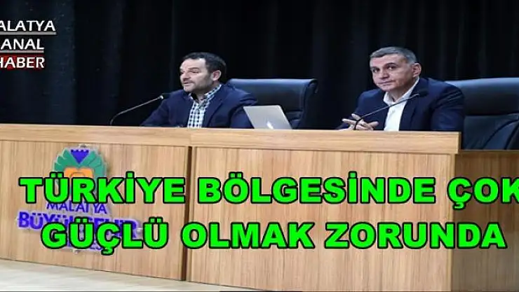 TÜRKİYE BÖLGESİNDE ÇOK  GÜÇLÜ OLMAK ZORUNDA