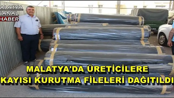MALATYA'DA ÜRETİCİLERE KAYISI KURUTMA FİLELERİ DAĞITILDI