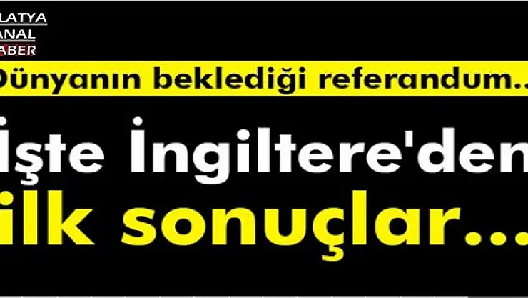 Tarihi referandumda ilk sonuçlar açıklandı