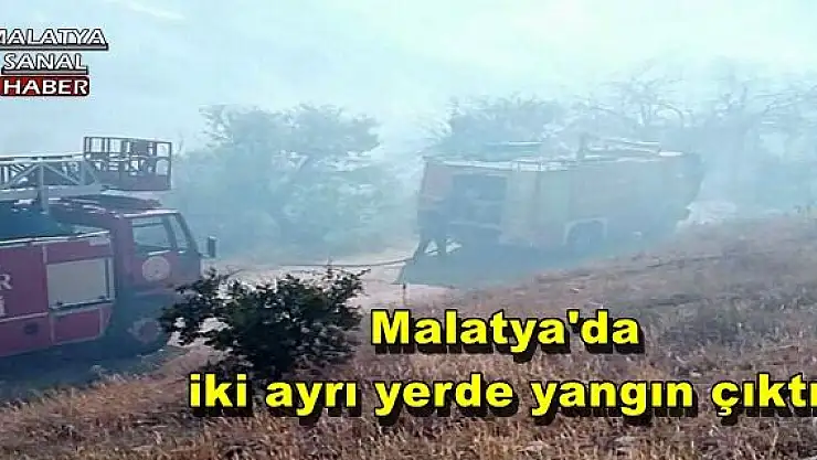 Malatya'da iki ayrı yerde yangın çıktı