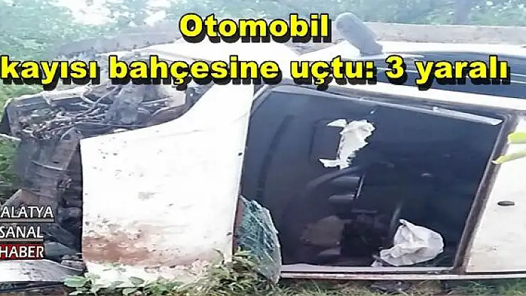 Malatya'da Otomobil kayısı bahçesine uçtu: 3 yaralı