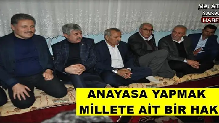 KAHTALI: ANAYASA YAPMAK MİLLETE AİT BİR HAK