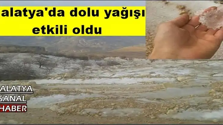 Malatya'da dolu yağışı  etkili oldu