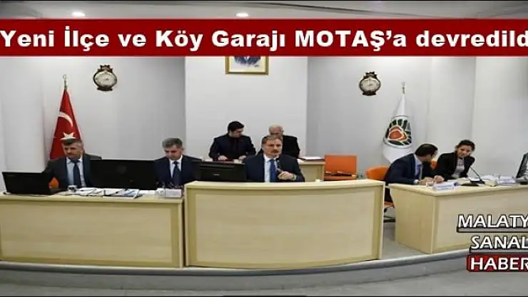 Yeni İlçe ve Köy Garajı MOTAŞ´a devredildi
