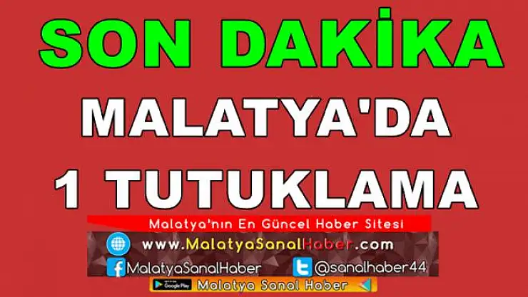 MALATYA'DA  1 TUTUKLAMA