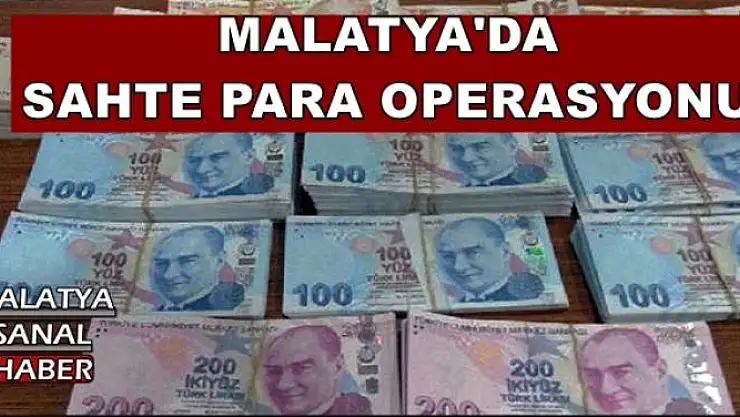 MALATYA'DA  SAHTE PARA OPERASYONU