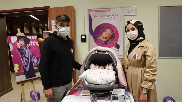 '490 gram dünyaya gelen bebek 4 ay sonra ailesine kavuştu'