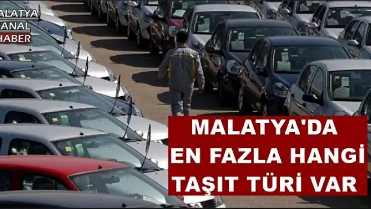MALATYA'DA  EN FAZLA HANGİ  TAŞIT TÜRİ VAR
