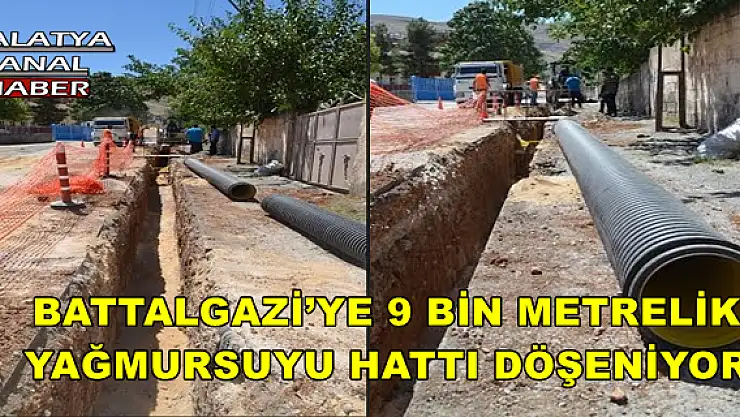 BATTALGAZİ´YE 9 BİN METRELİK  YAĞMURSUYU HATTI DÖŞENİYOR