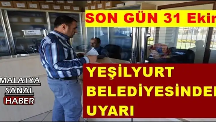 Yeşilyurt Belediyesinden Uyarı