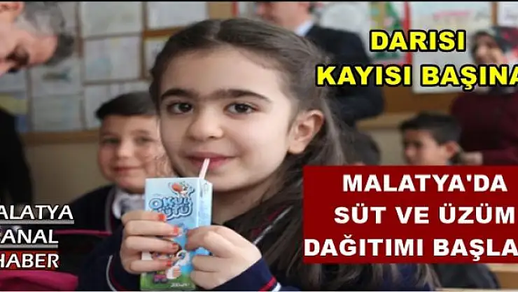 MALATYA'DA  SÜT VE ÜZÜM  DAĞITIMI BAŞLADI