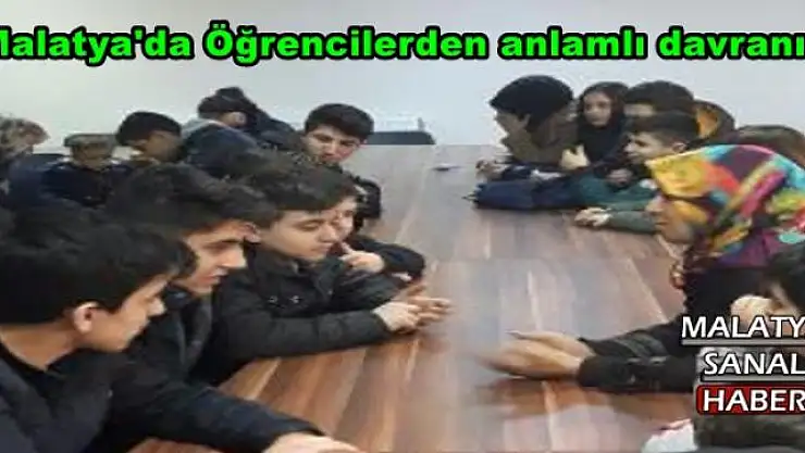 Malatya'da Öğrencilerden anlamlı davranış
