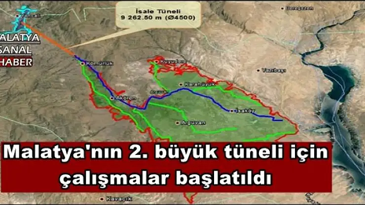 Malatya'nın 2. büyük tüneli için çalışmalar başlatıldı.