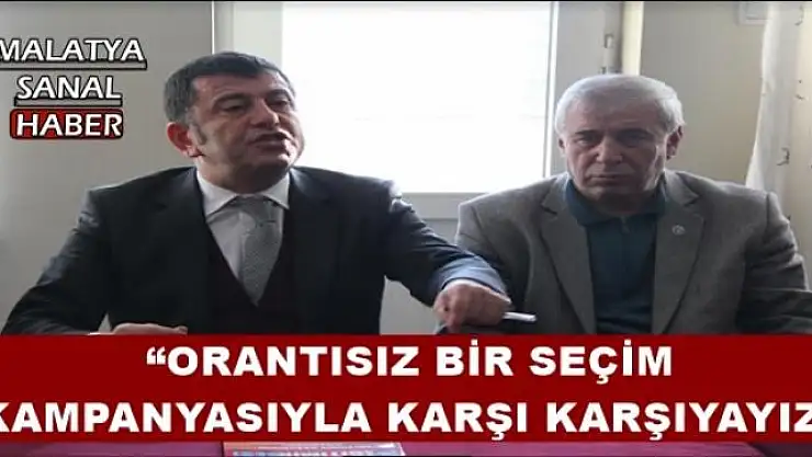 'ORANTISIZ BİR SEÇİM KAMPANYASIYLA KARŞI KARŞIYAYIZ'''''