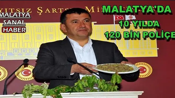 MALATYA'DA 10 YILDA 120 BİN POLİÇE