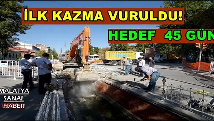 MALATYA'DA ANIT ÖNÜNDE İLK KAZMA VURULDU
