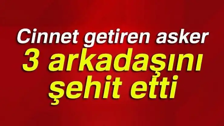 Cinnet getiren asker 3 arkadaşını şehit etti!